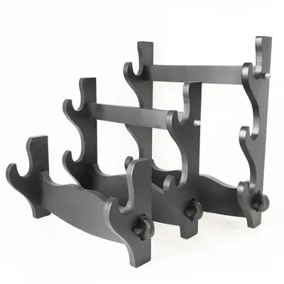 1/2/3 Tiers Wall Mount Sword Stand Black Brown Japanese Katana Holder Samurai Sword Knife Display