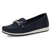 Mokassin MARCO TOZZI, Damen, Gr. 41, blau (navy), Nubukleder, unifarben, casual, Schuhe, Halbschuh, Schlupfschuh, Freizeitschuh mit edler Schmuckspange