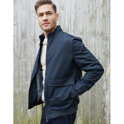 Threadbare Men's Navy Patch Pocket Funnel Neck Harrington Style Jacket