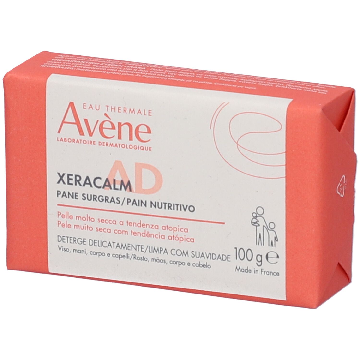 Eau Thermale Avène Xeracalm A.D Pane Detergente Surgras, Ph neutro, pe