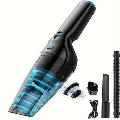 TEMU Handheld Vacuum & 9500 Pa Super , 1.65 Rechargeable Light Weight, 400 Ml Dust Cup Volume, Use Wet Or Dry, Direct Charge & Bottom Charge In One, Dual- Car.