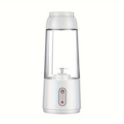 TEMU Compact Cordless Blender For & Shakes - Usb-c Rechargeable, Self-cleaning, Silent Mini Travel Blender With Stainless Steel Blades