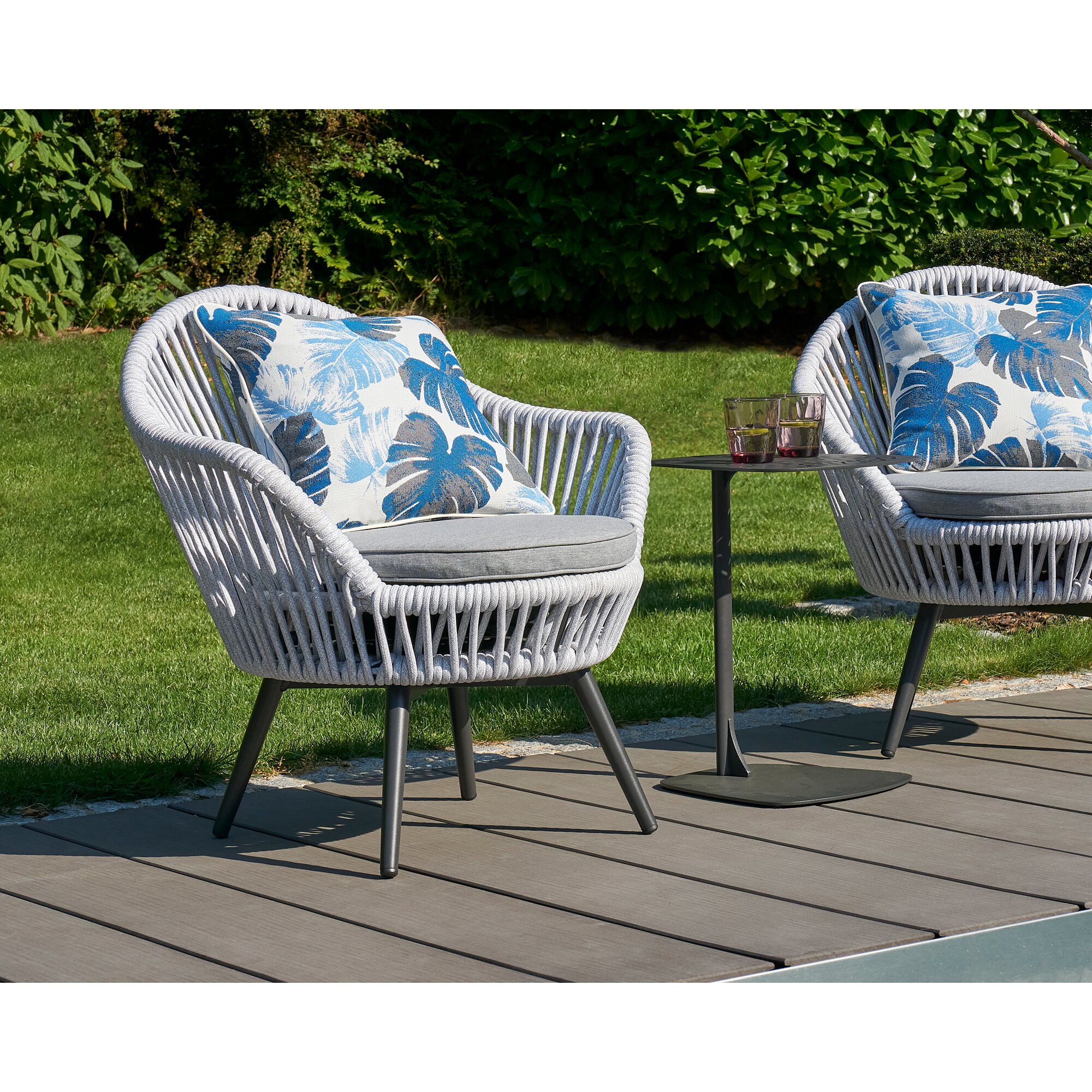 La Casa »Bari« Outdoor Drehsessel lichtgrau 81,5x83,5x77,5 cm