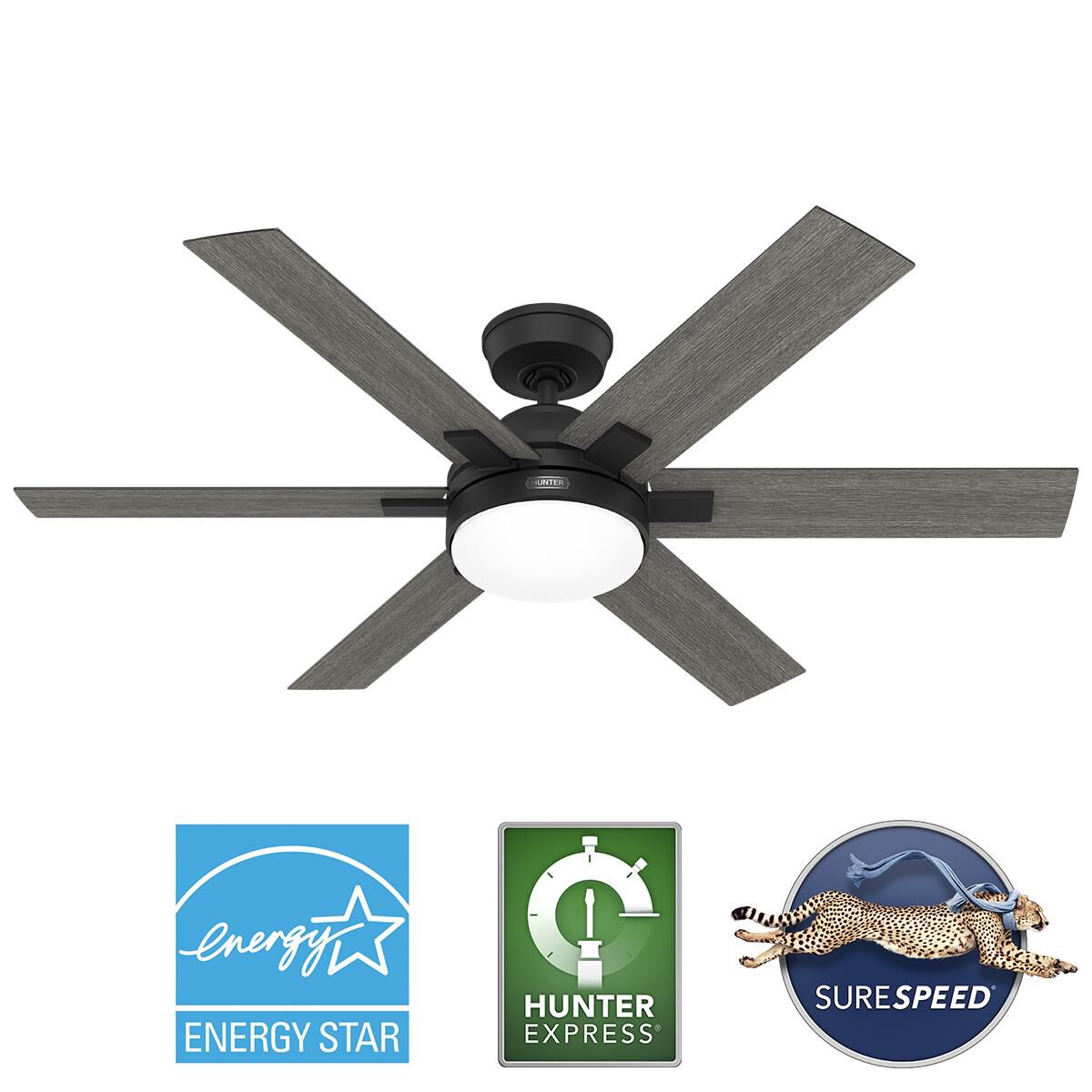 Hunter Fan Georgetown 52 Inch Ceiling Fan with Light Kit - 52783
