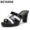 Hochwertige Sommers andalen für Frauen 8cm hoher Absatz neu 2024 Größe 32 33 42 43 Plattform offener Zeh eleganter Schuh schwarz weiß