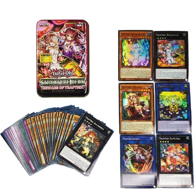 Yu Gi Oh Cards BEWARE OF TRAPTRIX Kartendeck Englisch TCG Holographic Golden White Dragon Duel Game Image
