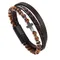 Bracciale croce da uomo, braccialetto intrecciato multifilo, polsino o regalo di compleanno per lui