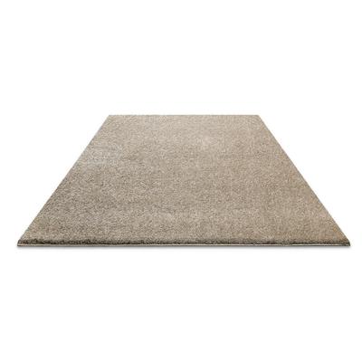 Hochflor-Teppich WECON HOME "Manta", beige (sand beige), B:160cm H:25mm L:230cm, Polyester, Teppiche, Läufer, Langflor maschinell gewebt, robust, Wohn- & Schlafzimmer, uni Image