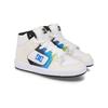 Sneaker DC SHOES "Manteca 4 Hi", Kinder, Gr. 12,5(30), blau (sanftes weiß, placid blau), Obermaterial: Leder (Kuh) / Futter: Textil / Außensohle: Gummi, Schuhe
