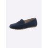 Slipper CAPRICE, Damen, Gr. 42, blau (marine), Veloursleder, sportlich, Schuhe