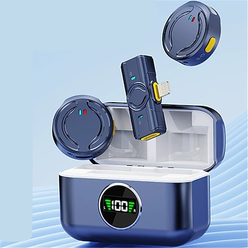 Neues kabelloses Ansteckmikrofon Q81 von einem bis zwei mit Ladekoffer, Douyin-Liveübertragung, intelligente Rauschunterdrückung, kabelloses Mini Image