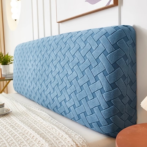 Dehnbare Bettkopfteilabdeckung Schutzhülle einfarbige staubdichte Bettkopfabdeckung Image