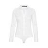 Klassisches Kragen Langarmshirt Bodysuit