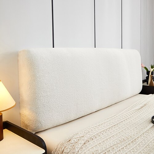Samt Bett Kopfteil Abdeckung Twin Voll Königin Kalifornien König Stärke Verdickte Bett Kopf Abdeckung einfarbige Staubdichte Kopfteil Slipcover Schutz für Schlafzimmer Dekor Image