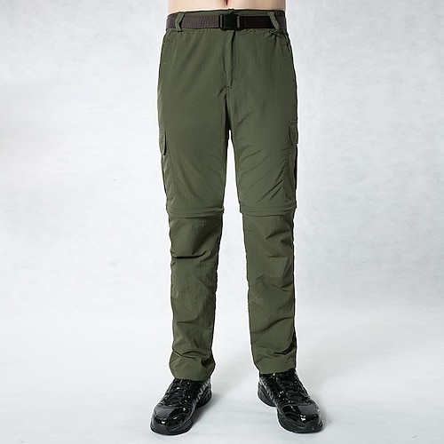 Herren Cargohosen Abzippbare Hosen Wanderhosen Taktische Hosen Militär Frühling Herbst Außen Normale Passform Schnelltrocknend Atmungsaktiv Hosen Schwarz Armeegrün Jagd Klettern Camping / Wandern Image