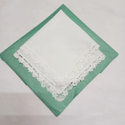 Set of 12 Fashion Ladies Handkerchiefs White Cotton Lace Weddding Bridal Handkerchief For Mother of