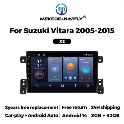 Android 14 CarPlay Auto Car Radio For Suzuki Grand Vitara 3 2005 -2010 2011-2015 Stereo Multimedia