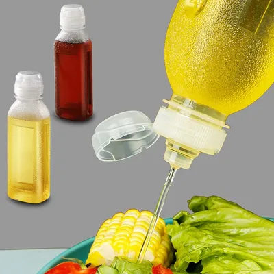 300/500ML Oil Bottle Plastic Condiment Squeeze Bottles Kitchen Oil Spray Bottle Ketchup Salad Olive