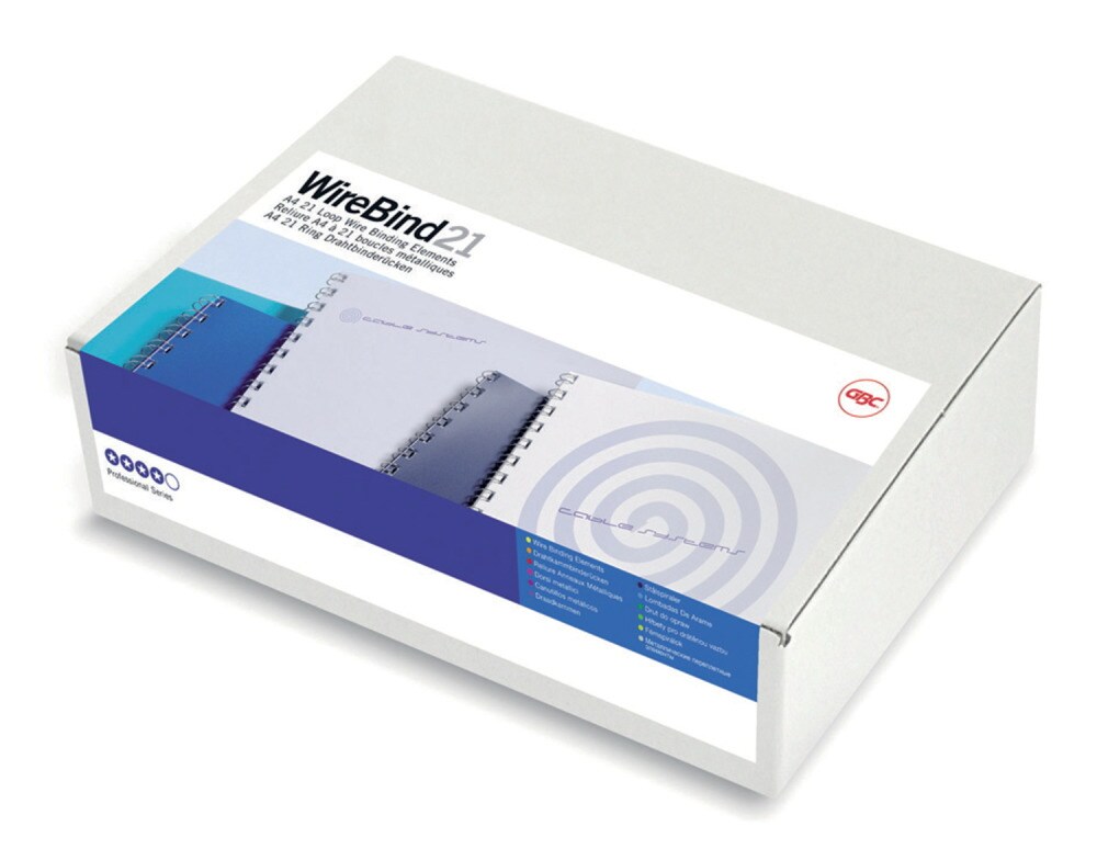 GBC Metall Drahtbinderücken Weiß 10 mm 130 Blatt DIN A4 100 Stück Image