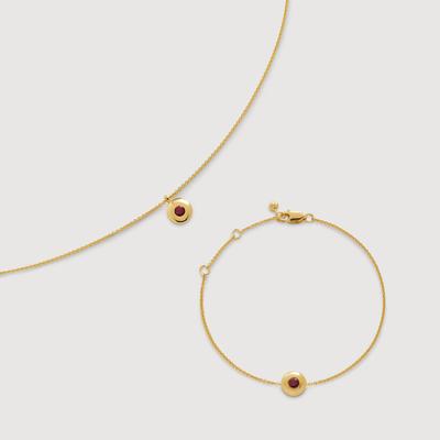 July Birthstone Chain Bracelet & Necklace Set