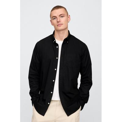 Gap Mens Black Organic Cotton Poplin Classic Shirt - Black