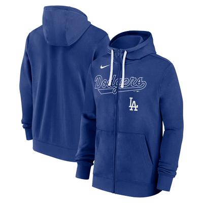 Los Angeles Dodgers Nike Knockout Script Fleece mit durchgehendem Reißverschluss – Herren Image