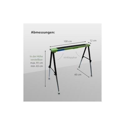Baumarktplus 4x Arbeitsböcke klappbar höhenverstellbar bis 91 cm Unterstellböcke Stützböcke Klappböcke Image