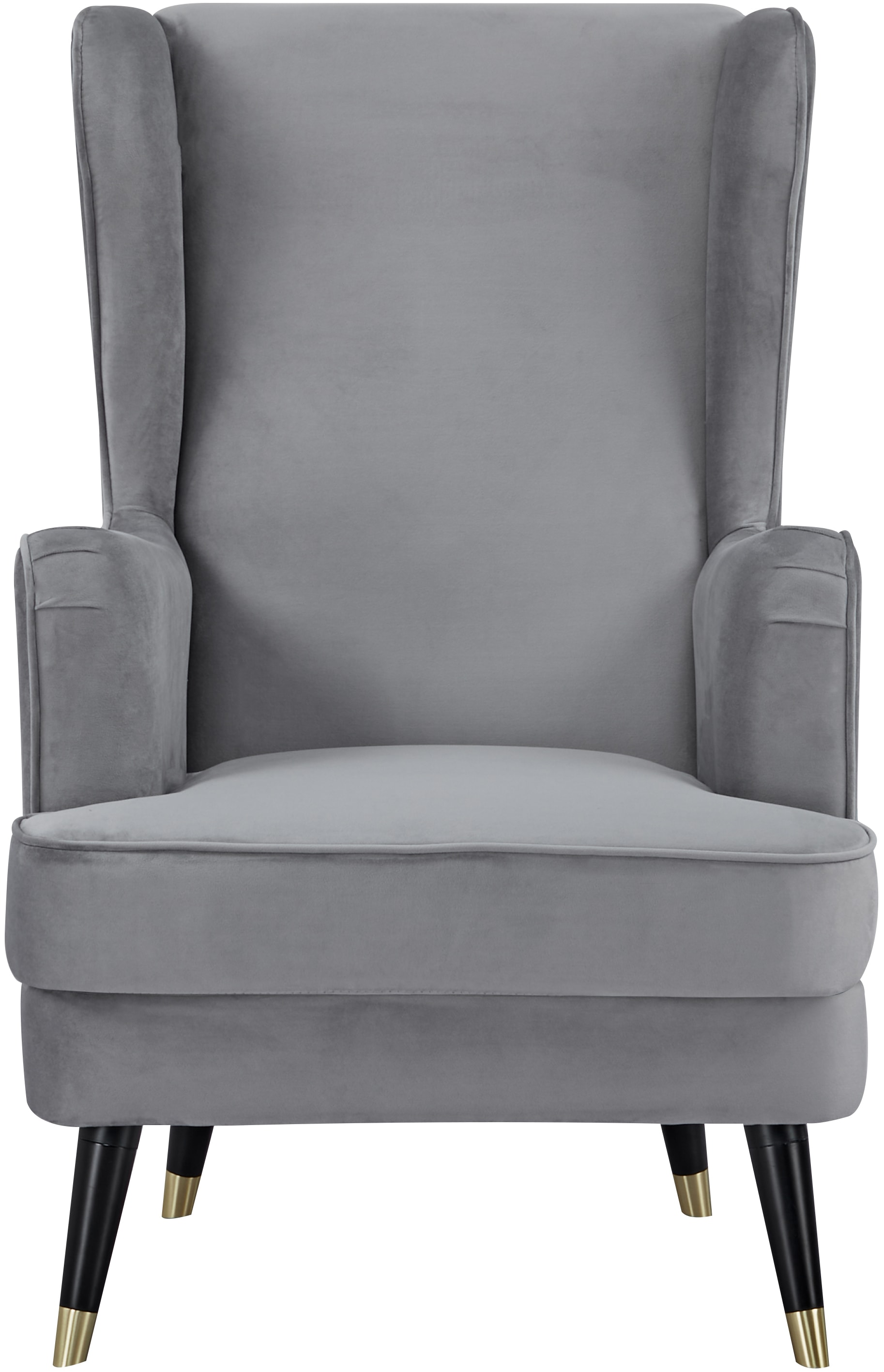 Ohrensessel HOME AFFAIRE "ZILLER, TV-Sessel, frei im Raum stellbar, in Cord und Samtvelours", grau (hellgrau), B:70cm H:105cm T:91cm, Holzgestell, Schaum-Polsterung, Holzbeine und pflegeleichter Bezug, Sessel, Ohrensessel, Holzfüsse mit dekorativen...