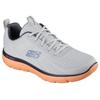 Sneaker SKECHERS "SUMMITS-TORRE", Herren, Gr. 46, grau (grau, orange), Textil, casual, Schuhe, Freizeitschuh, Trainingsschuh, Schnürschuh mit Memory Foam