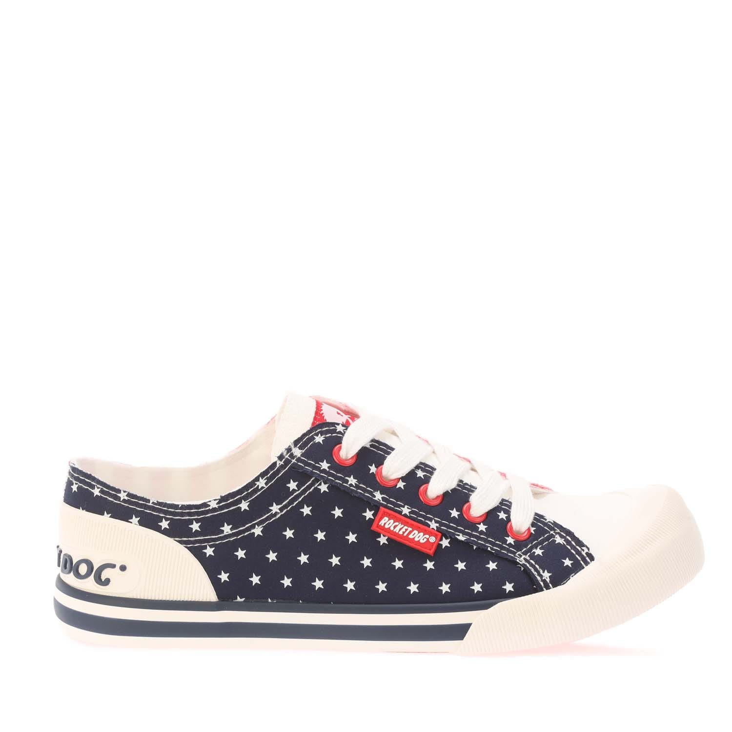 Rocket Dog Womens Jazzin Spangle Banner Pumps in Red Navy Textile - Size UK 6 | Rocket Dog Sale | Discount Designer Brands
