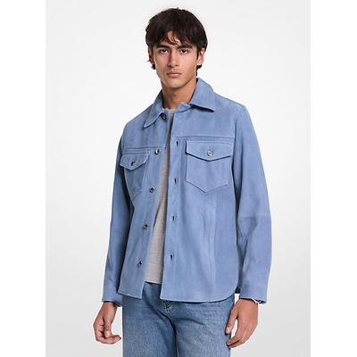 Michael Kors Suede Shirt Jacket Blue M