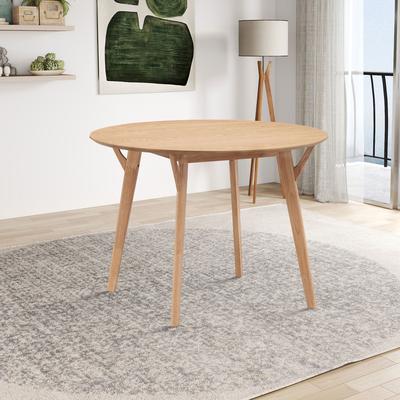 42.01 Inch Saving Place Table,Wooden Dining Table for 4 Persons,Round Kitchen Table for Living Room,Apartment,Restaurant