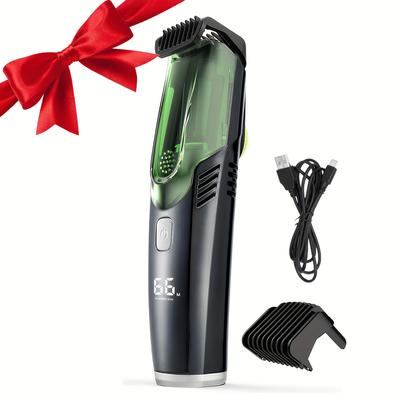 TEMU Cordless Clippers, Professional Men's Electric Shaver, Hair Trimming Device, With Suction And Large Capacity Storage, Includes 2 Guide Combs, Usb Charging, Holiday Gifts.