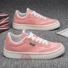 Neue Mode Rosa Segeltuchschuhe für Männer Bequeme Low Cut Herren Vulkanisierte Schuhe Große Größe 46, Flache Freizeitschuhe Männer Espadrilles