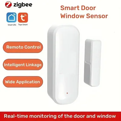 1-3pcs ZigBee Door Sensor Smart Home Window Entry Detector Tuya Smart Home Alarm System Voice Control Magnetic Security Sensor