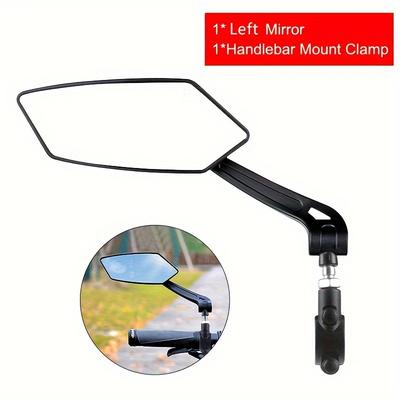 TEMU Adjustable Bike Rearview Mirror - , , Fits All Handlebars, Black Image