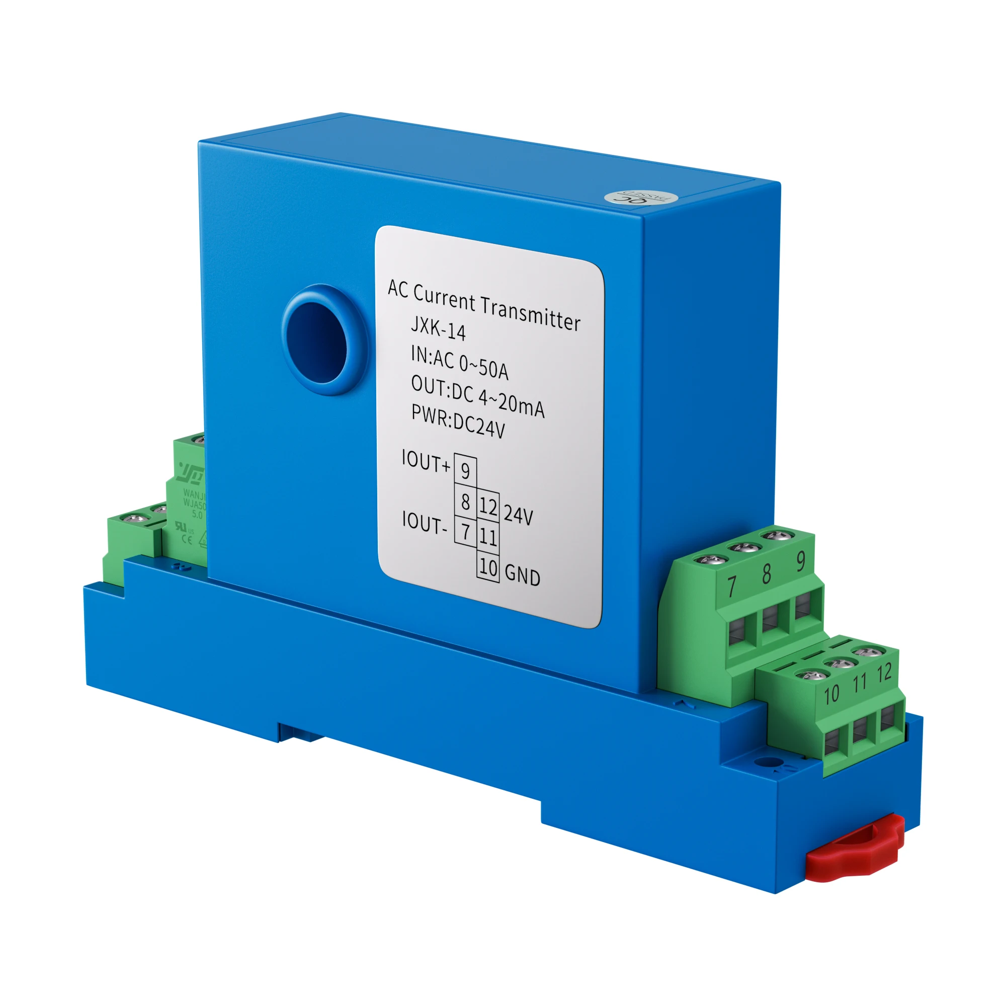 Trasmettitore di corrente AC DC 0-10A 0-20A 0-50A 0-100A 0-150A a 4-20mA 0-10V 0-5V trasduttore sensore di corrente RS485 con DC24V