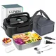 2 in 1 Car Home 12V 24V 110V 220V Lunch Box elettrico portatile Picnic School scaldavivande contenitore Set in acciaio inossidabile