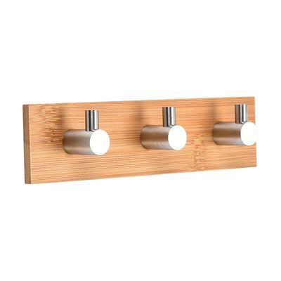 Wandhaken, selbstklebender Haken, Garderobe, Bambus-Handtuchhaken, Halter, dekorativer Organizer, Image