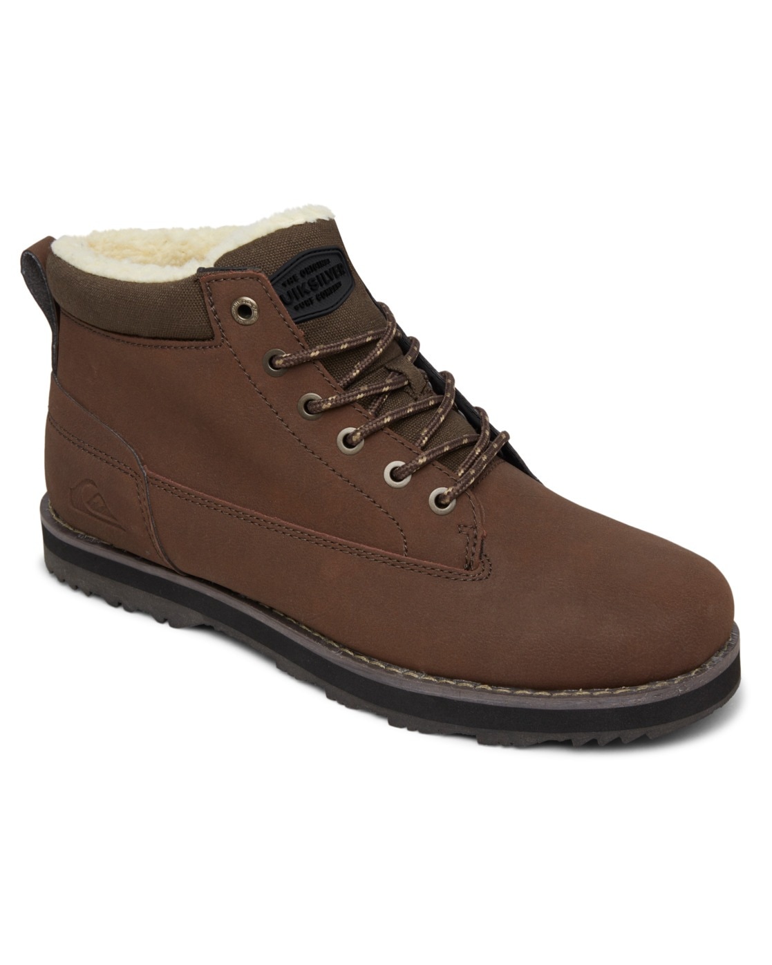 Winterboots QUIKSILVER "Mission V", Herren, Gr. 8(41), braun (braun, braun, braun), Obermaterial: Leder / Futter: Textil / Außensohle: Gummi, Schuhe Winterboots
