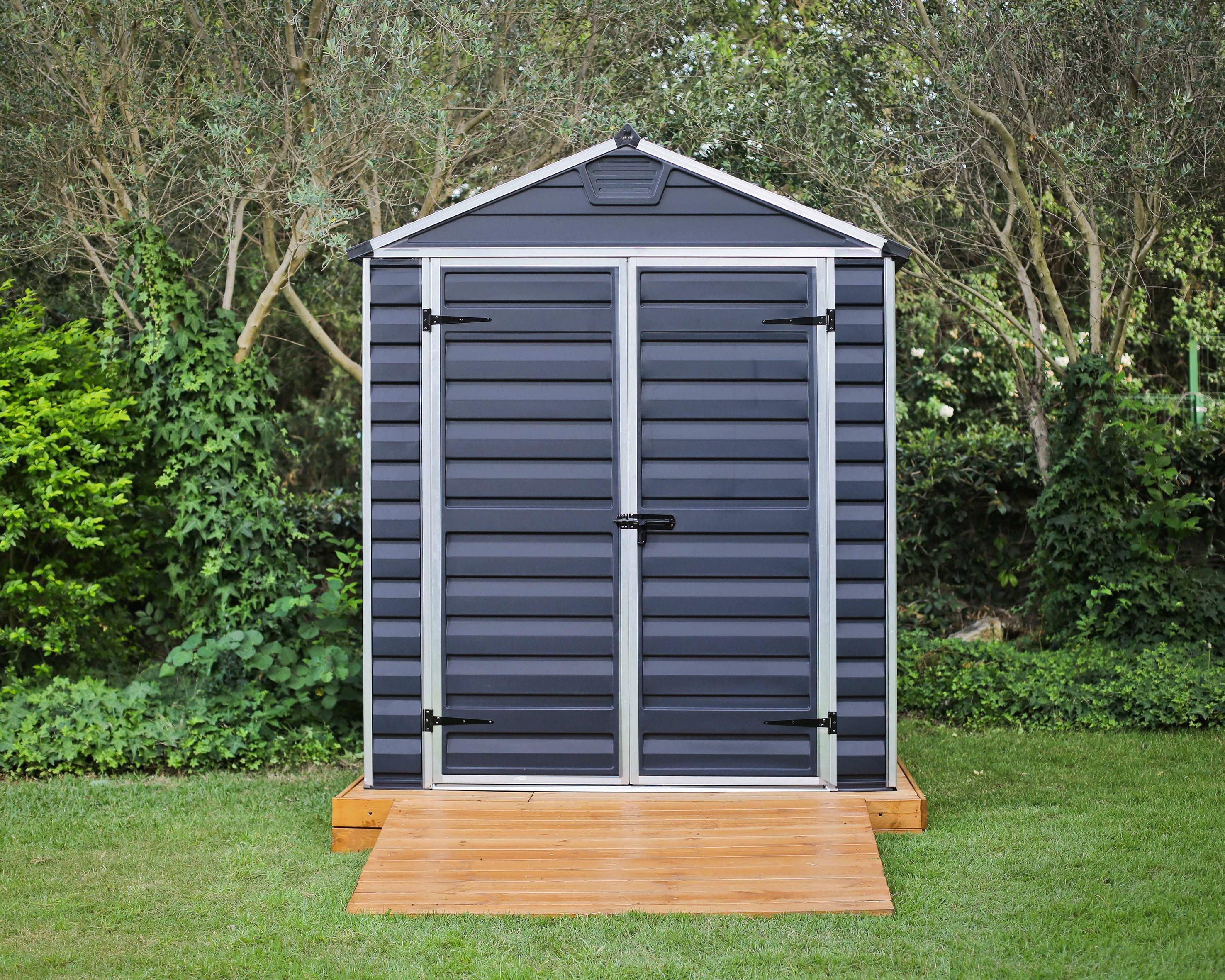 Gerätehaus PALRAM - CANOPIA "Skylight", grau (grau, polycarbonat (pc), aluminium), Aluminium, Kunststoff, Polycarbonat (PC), Gerätehäuser, mit lebenslang widerstandsfähigen Wandpaneelen