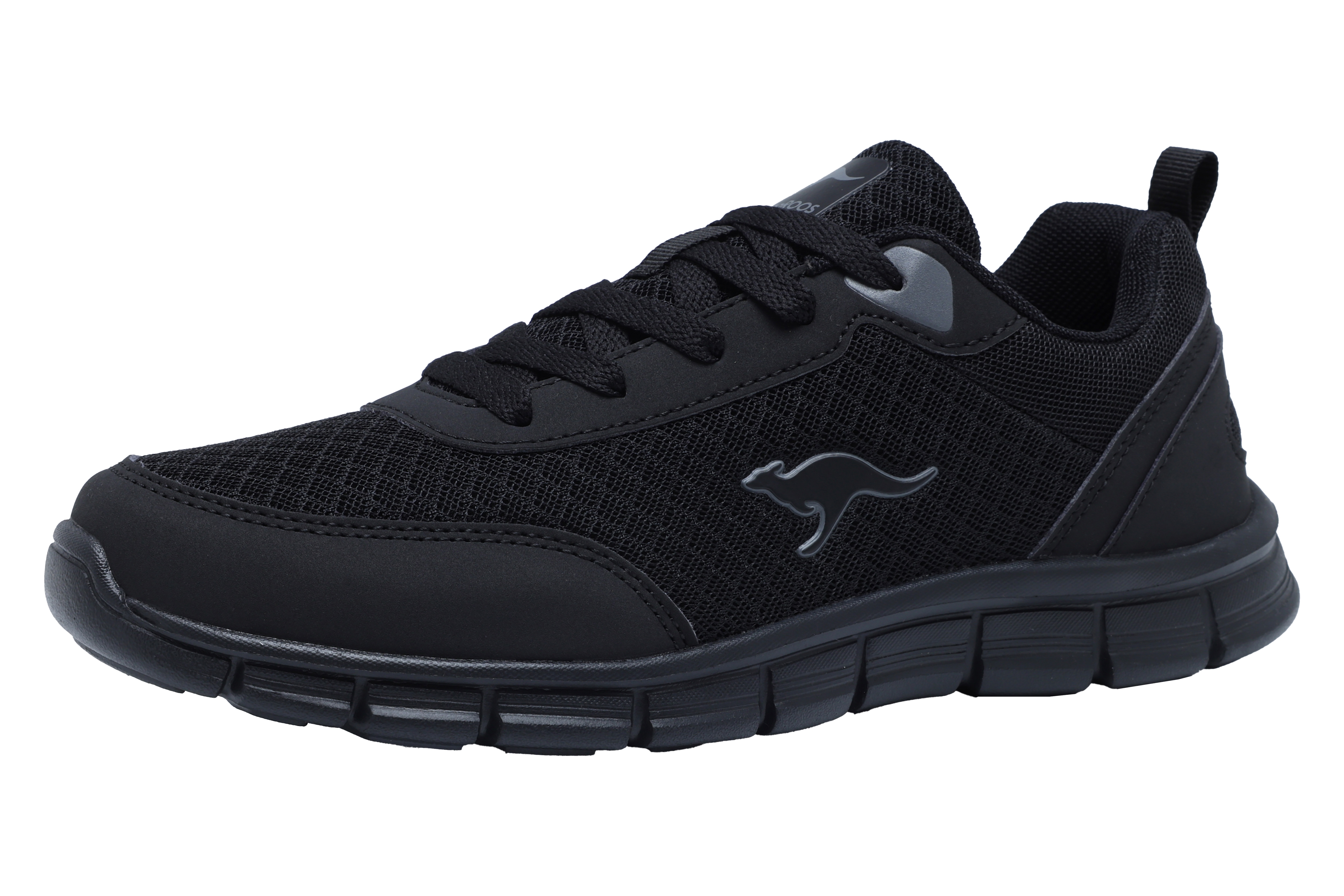 Sneaker KANGAROOS "K-RF BETHY", Damen, Gr. 39, schwarz (jet schwarz, mono), Synthetik, Textil, Schuhe Sneaker, Atmungsaktiv