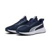 Laufschuh PUMA "FLYER LITE 3", Gr. 45, blau (puma navy, puma weiß), Textil, sportlich, Schuhe