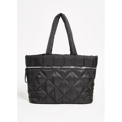 Quilted Nylon Puffer Tote