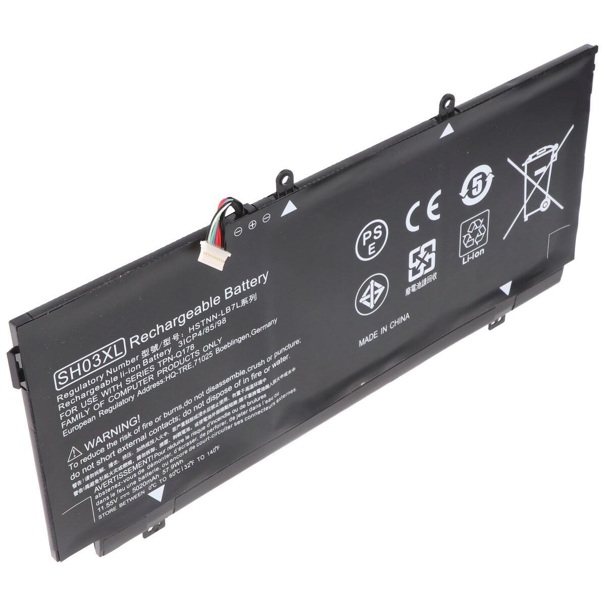 AccuCell Akku passend für HP ENVY 13-AB, Li-Polymer, 11,55V, 5000mAh, 58Wh Image