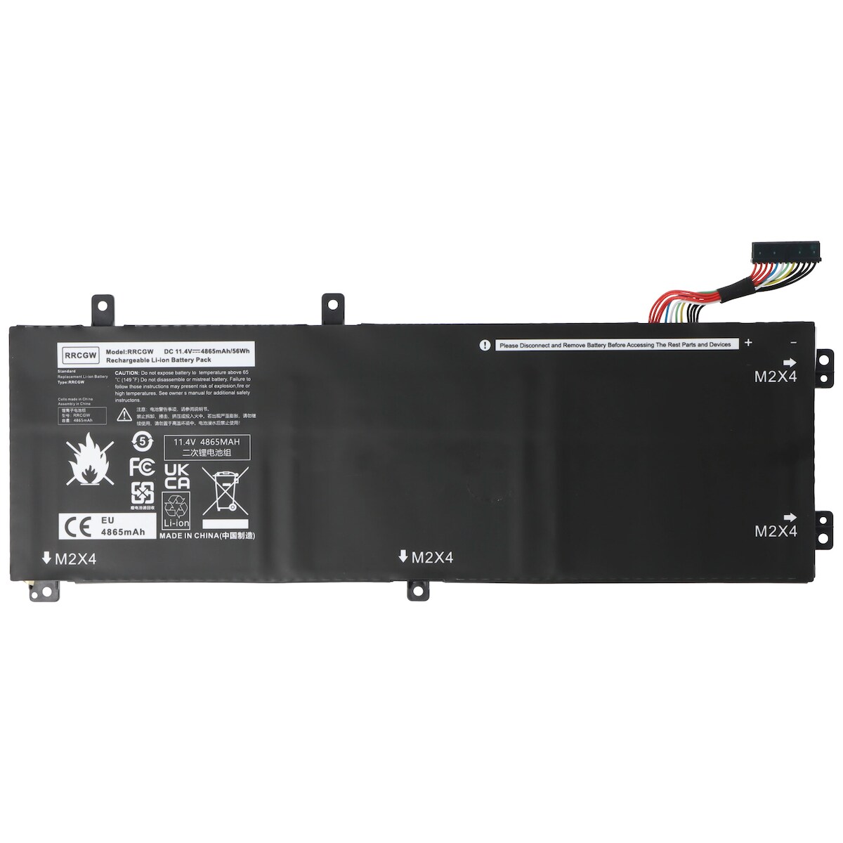 AccuCell Akku passend für Dell XPS 15 9550, Dell Precision M5510, Li-Polymer, 11,4V 4910mAh Image