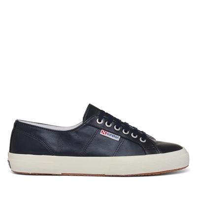 Superga 2750 Metallic Leather - Black Metallic off White Trainers