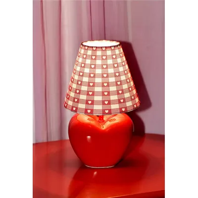 Mini Heart Table Lamp - Red 15.24cm x 22.2cm at Urban Outfitters