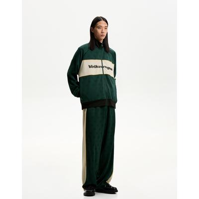Bershka Volkswagen Jacquard Zip-Up Sweatshirt Men M Green