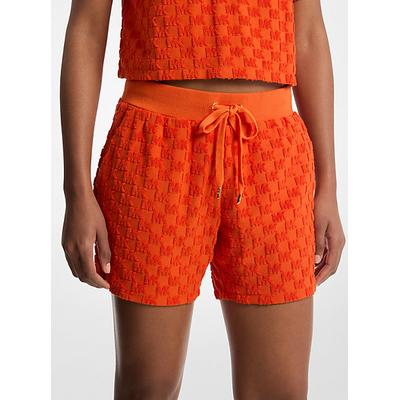 Michael Kors Logo Jacquard Terry Shorts Red M